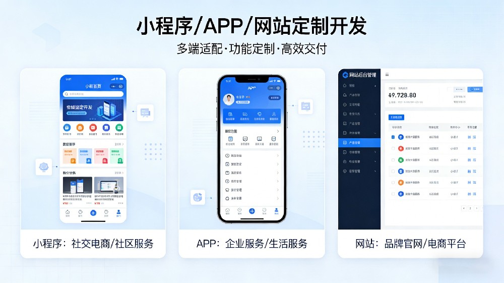 小程序 / APP / 网站定制开发